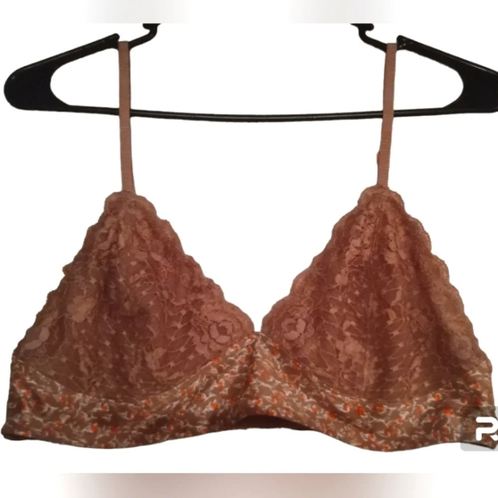 Free People Intimately Lace Ditsy Floral Bre Bralette Size Large